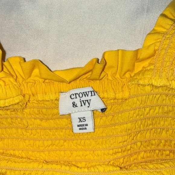 Crown & Ivy Yellow, Pink, and Orange Tiered Dress with Ruffles Size XS - Picture 3 of 4